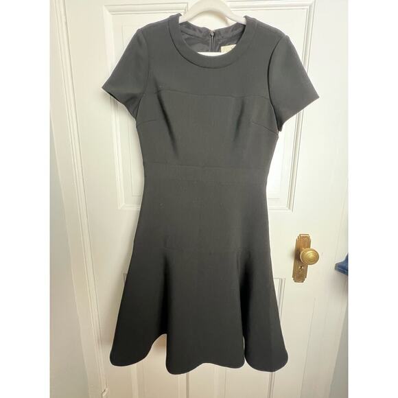 Kate Spade New York Black Jazz Things Up Fit and Flare Crepe Dress Womens 4 Midi - Picture 2 of 13